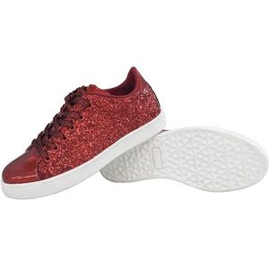 Red sparkle sneaker
